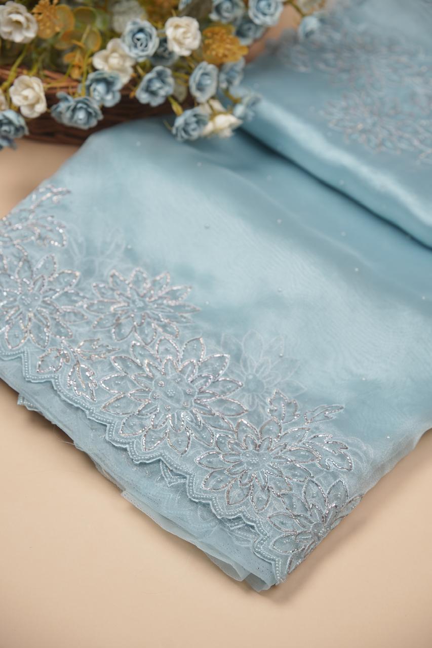 Glass Organza Saree TSA5467