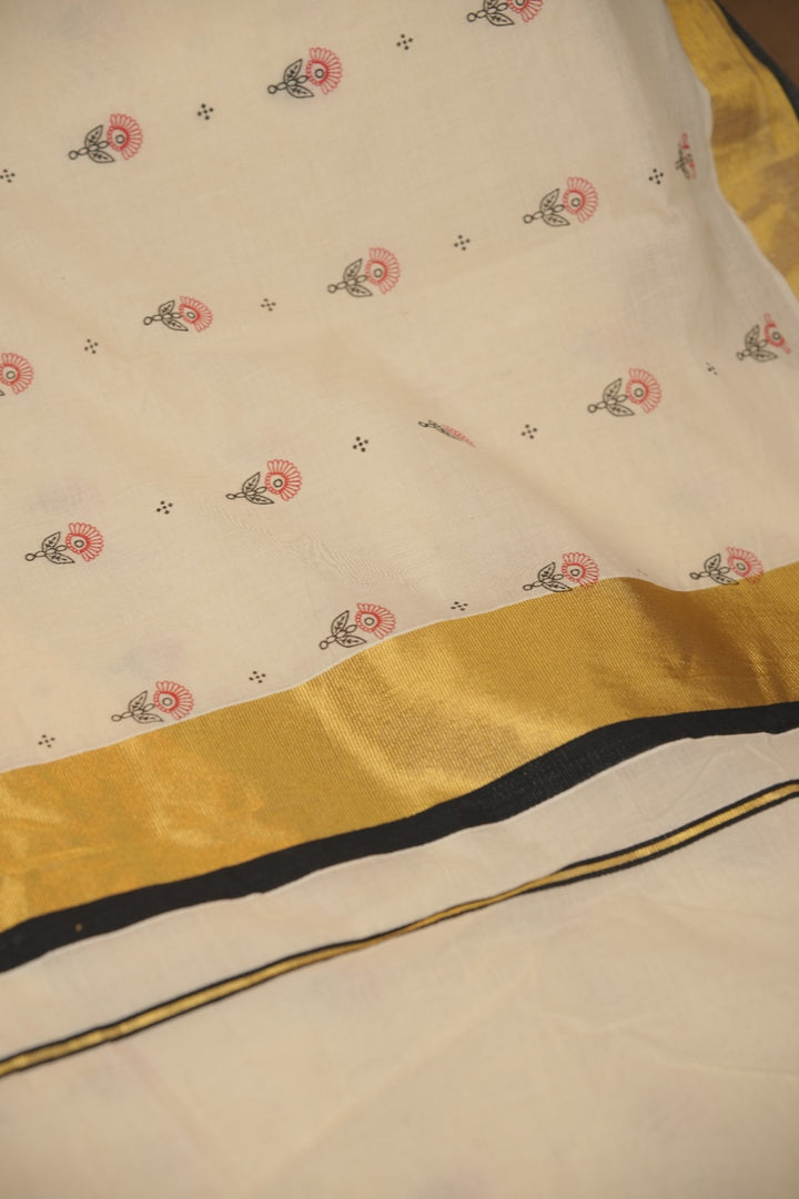 Kerala Cotton Saree TSA01015