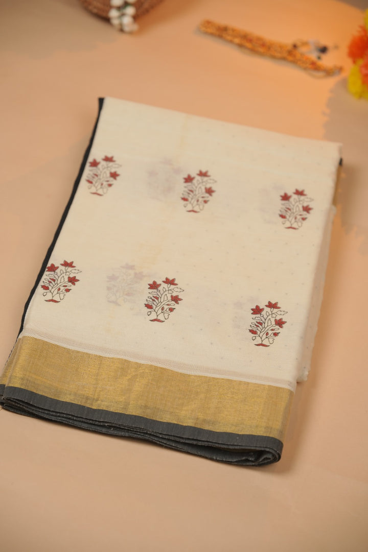 Kerala Cotton Saree TSA01017