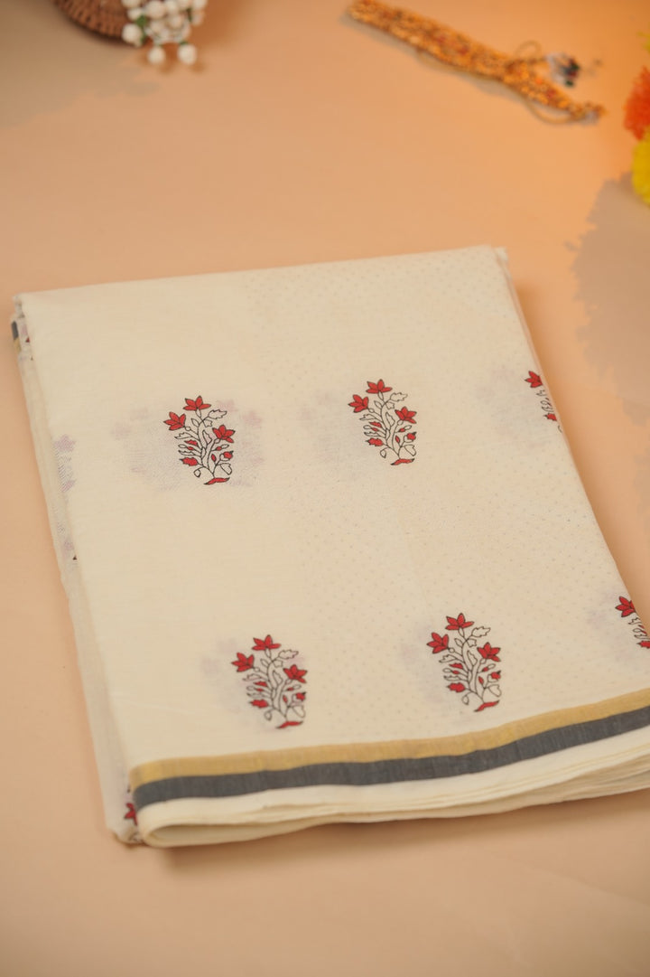 Kerala Cotton Saree TSA01018