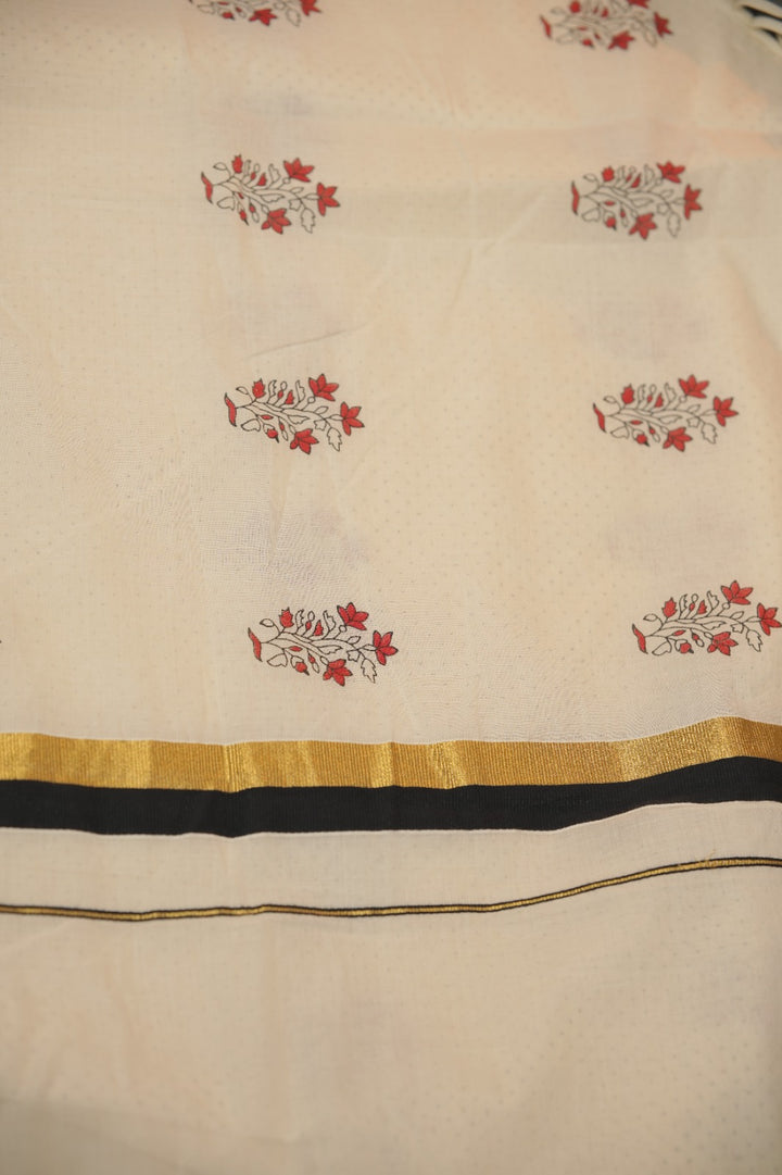 Kerala Cotton Saree TSA01018