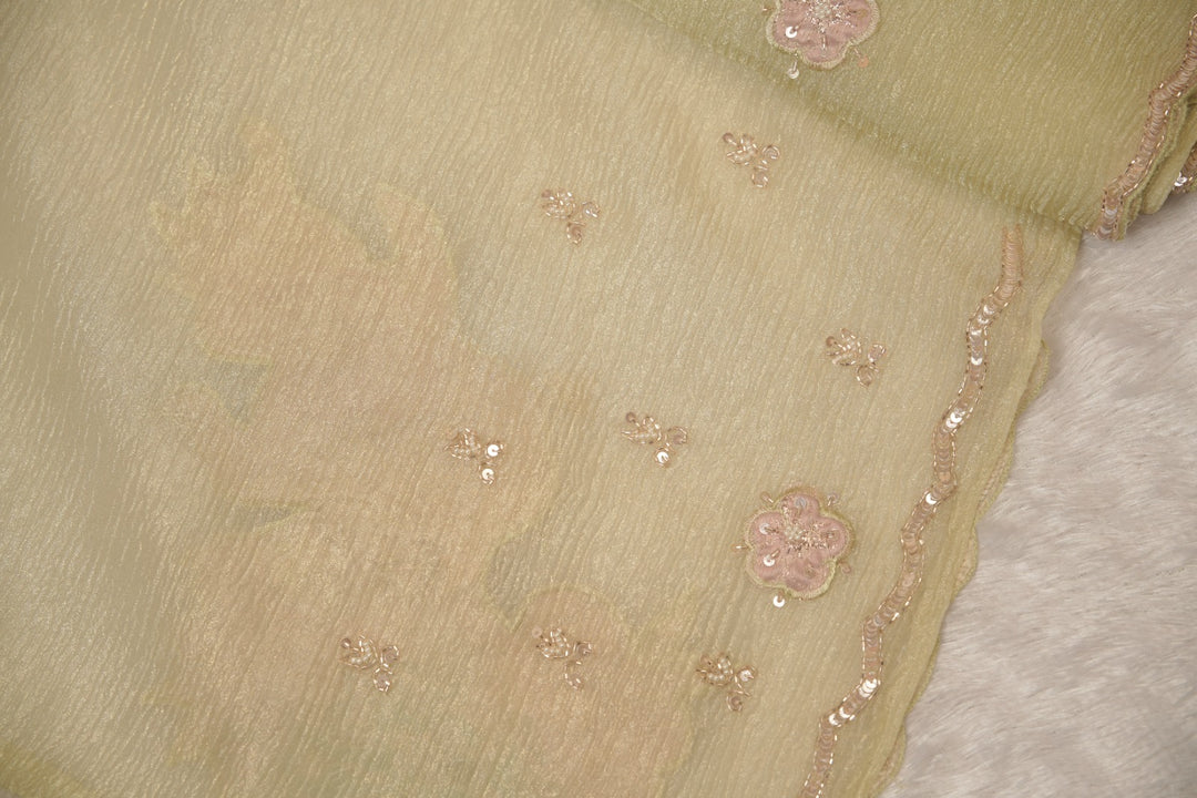 Crushed Tissue Saree TSA5509