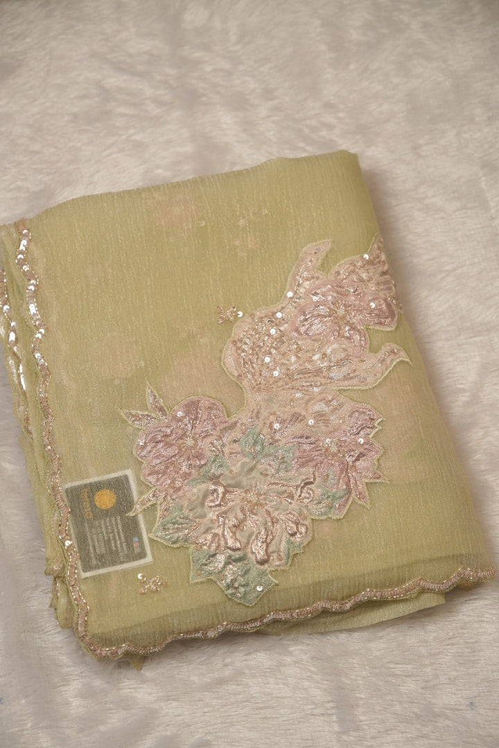 Crushed Tissue Saree TSA5509