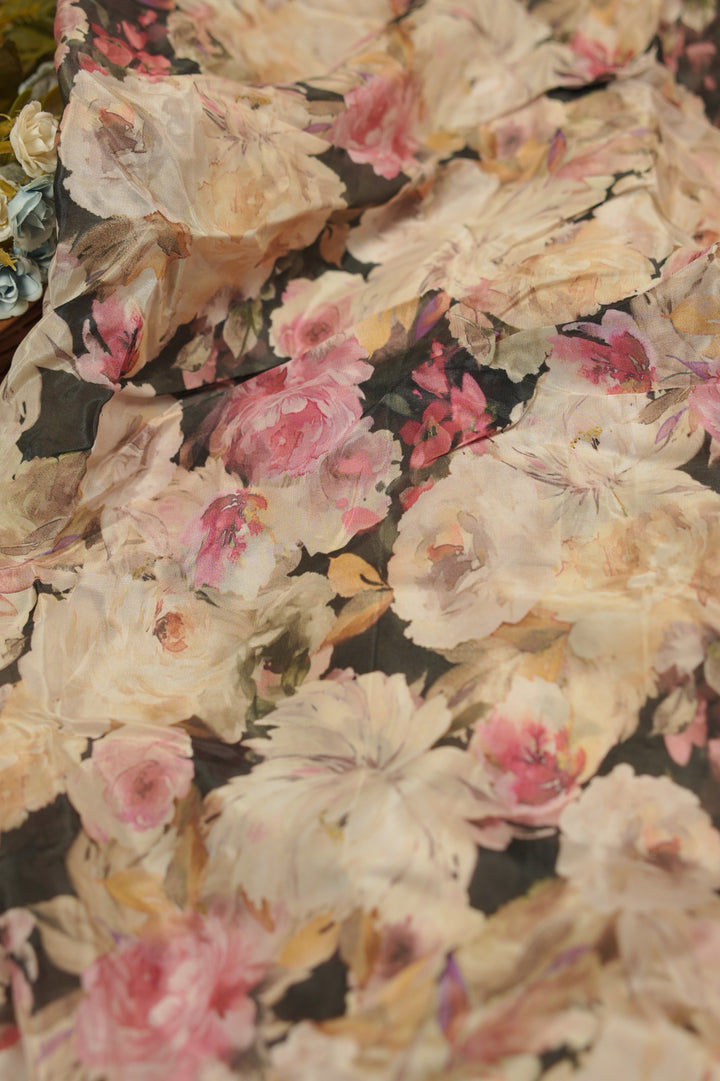 Satin Crepe Material TRF5527