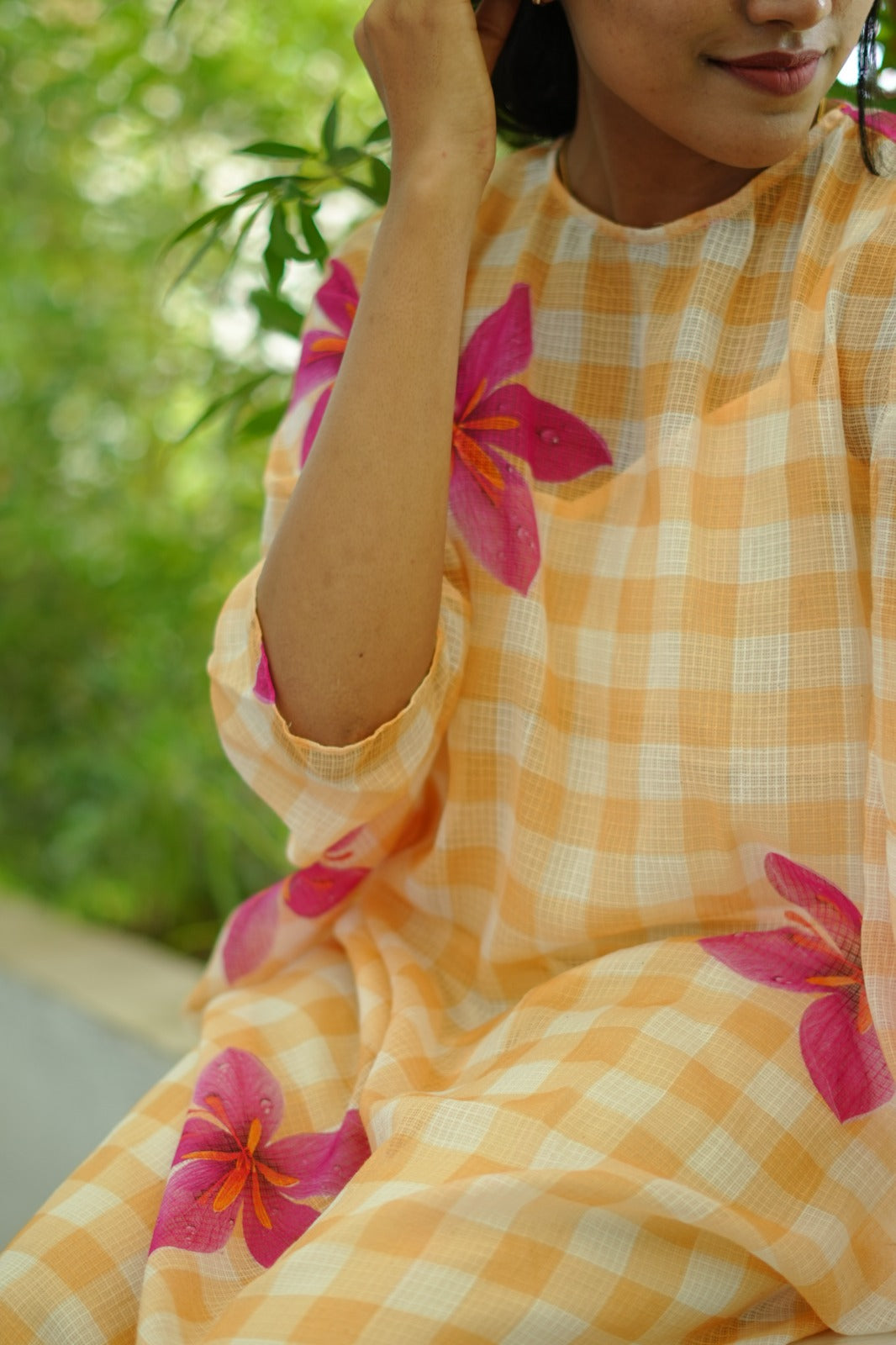 Gingham Kaftan TKTF1015