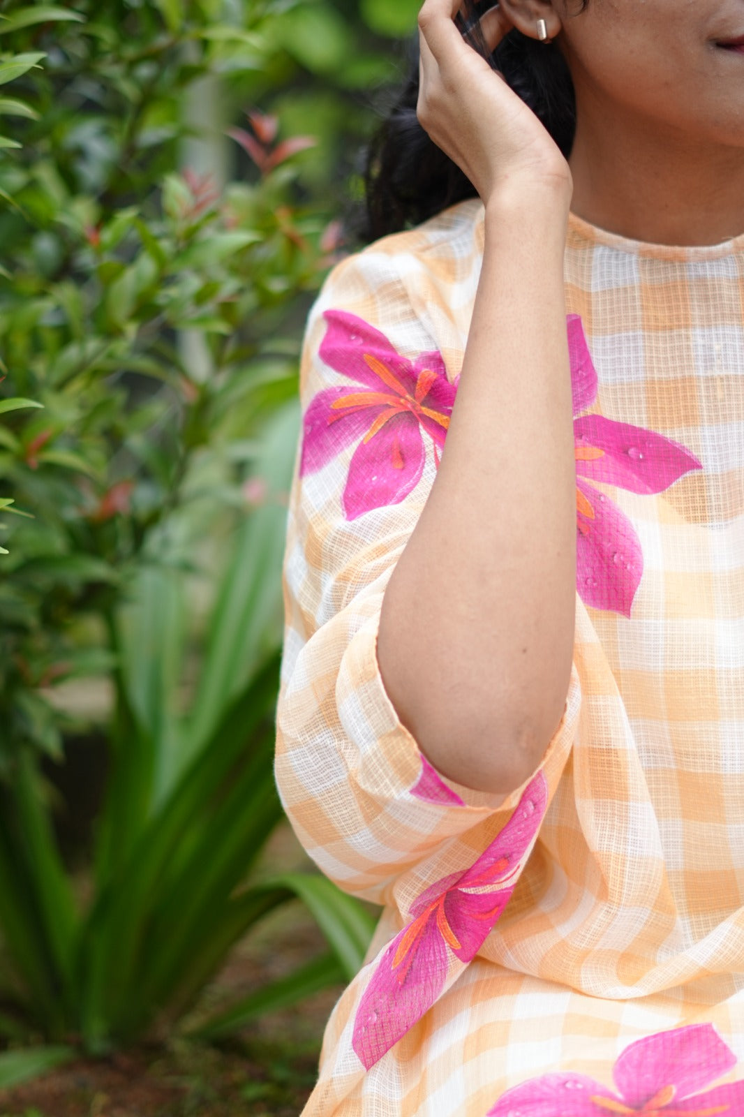 Gingham Kaftan TKTF1015
