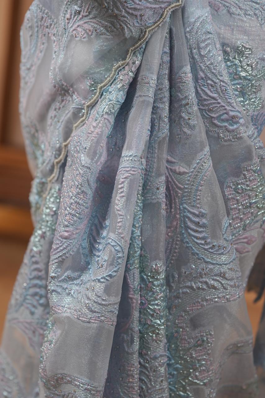 Turkish Organza Saree TSA5536