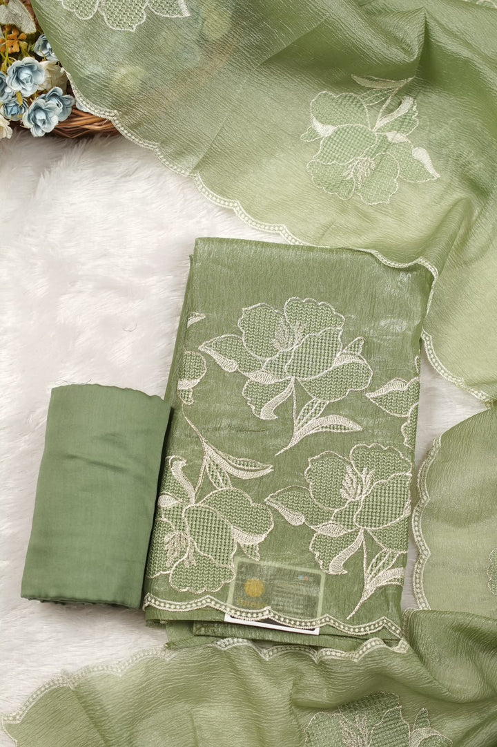 Crushed Organza Saree TSA5547