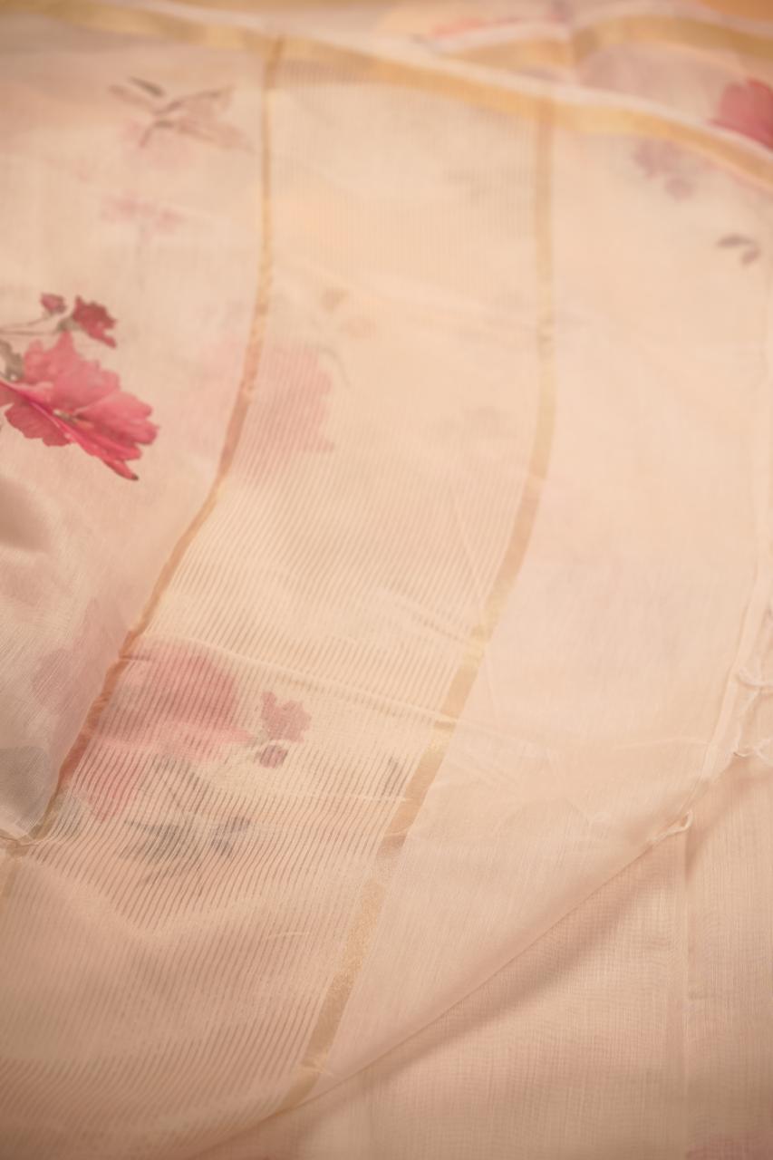 Chanderi Digital Print Saree TSA5546 Print 2
