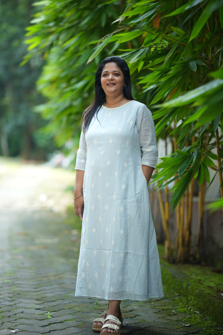 Chanderi Panel Dress TKTF1016