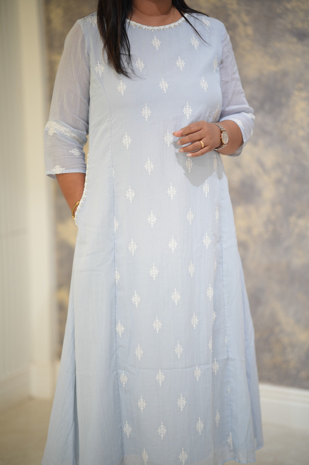 Chanderi Panel Dress TKTF1016