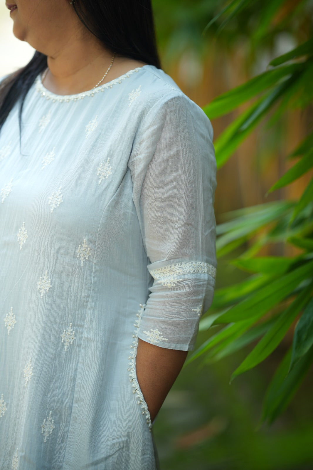 Chanderi Panel Dress TKTF1016