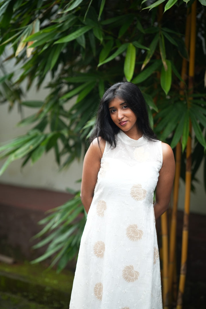 Floral Chanderi Dress TKTF1021