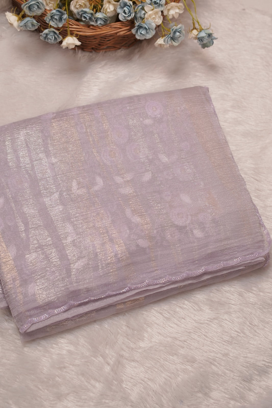 Crushed Tissue Saree TSA5624