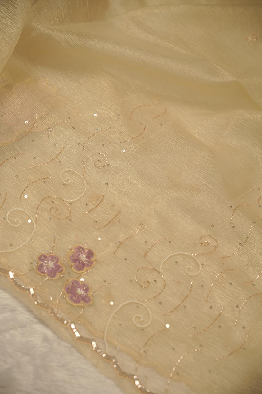 Crushed Tissue Saree TSA5636