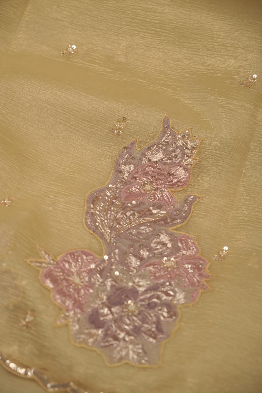 Crushed Tissue Saree TSA5636