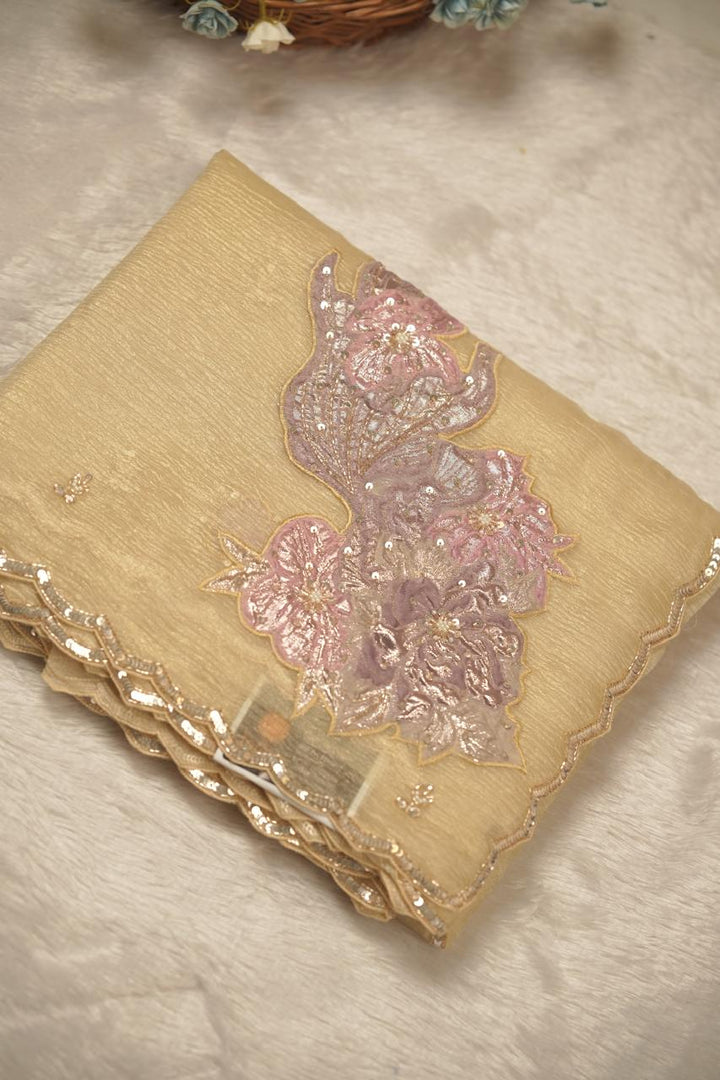 Crushed Tissue Saree TSA5636