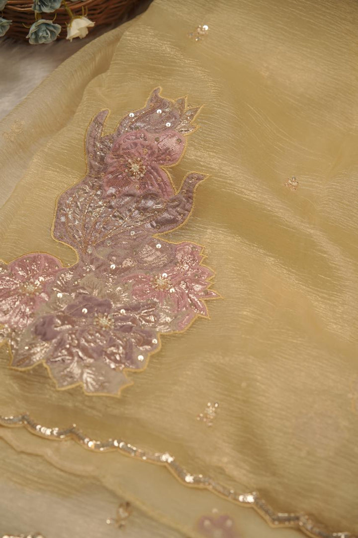 Crushed Tissue Saree TSA5636