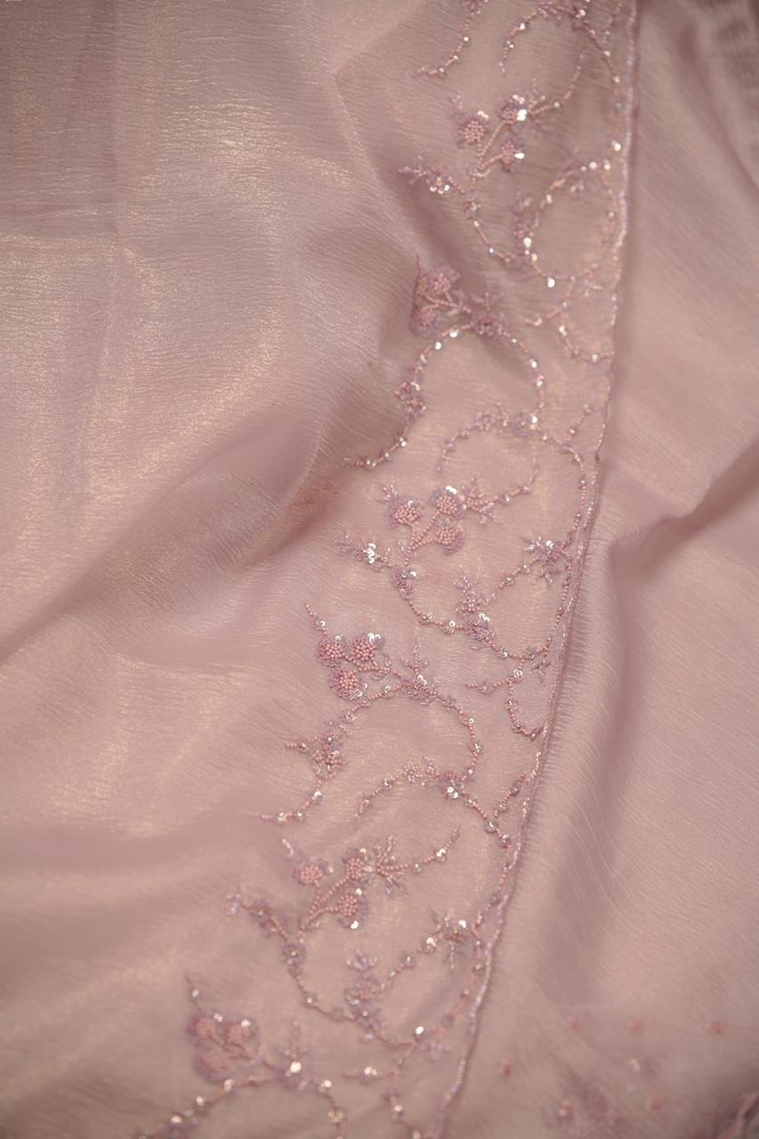 Crushed Organza Saree TSA5643