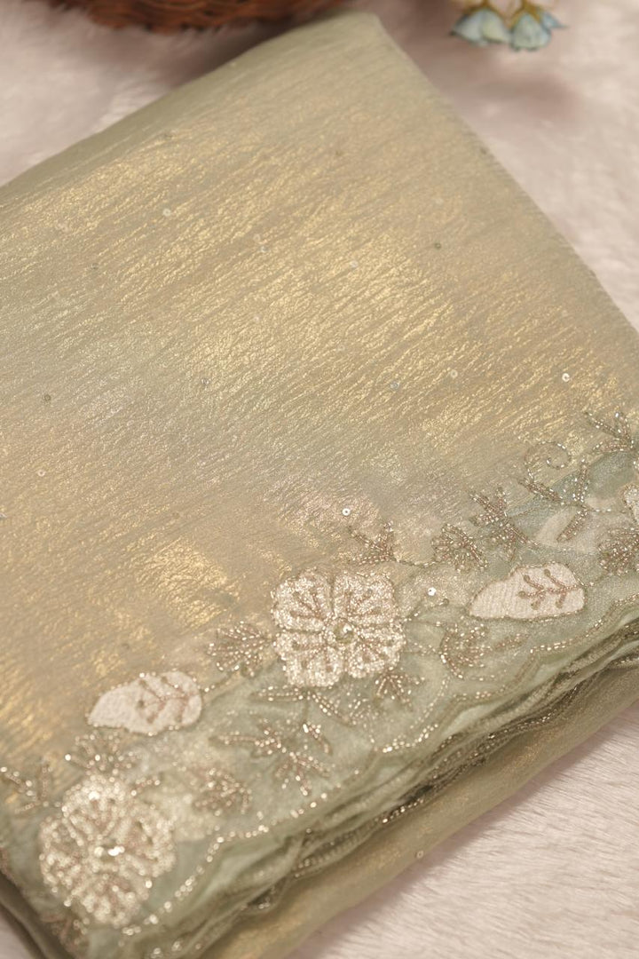 Crushed Organza Saree TSA5645