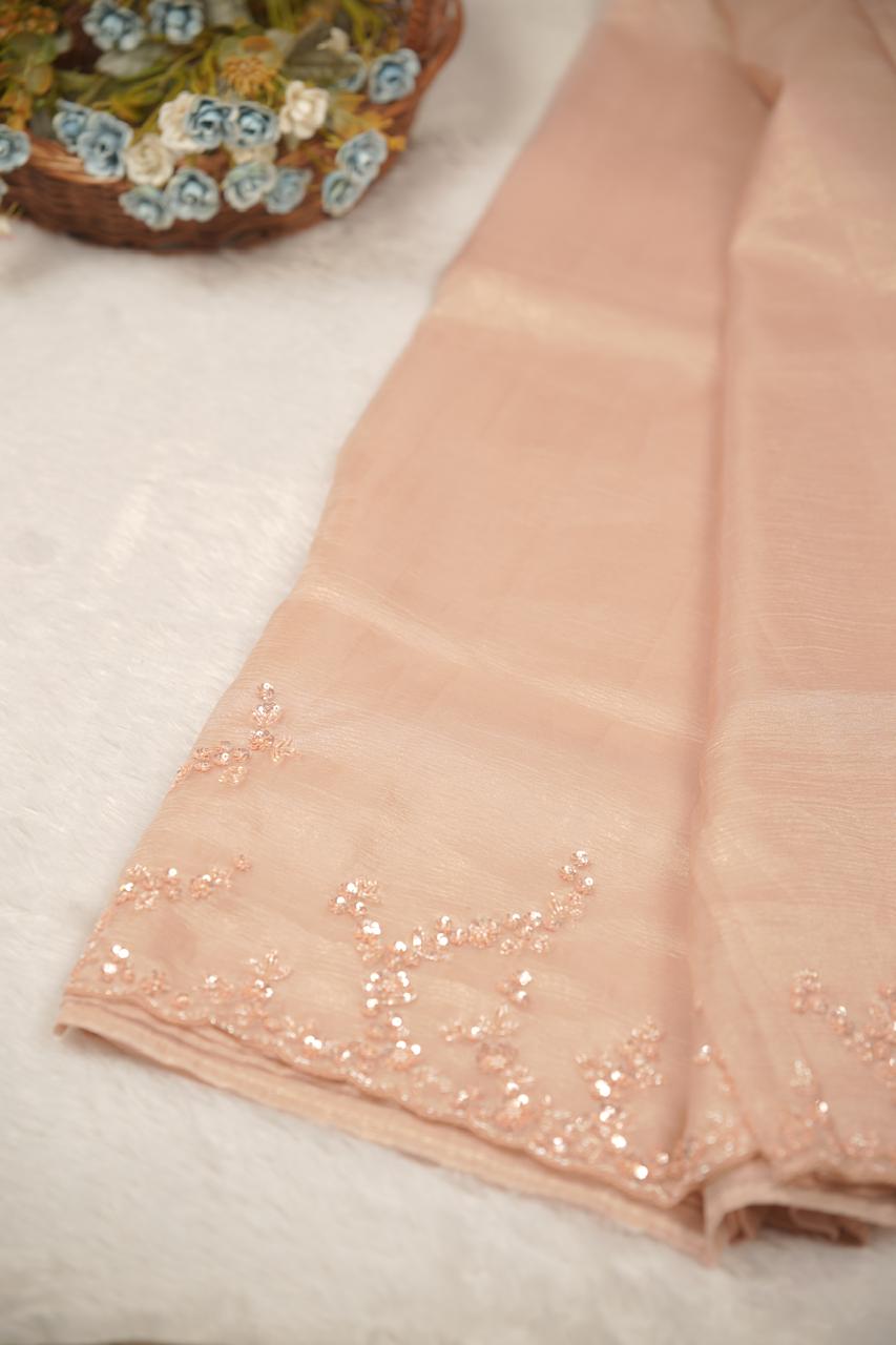 Crushed Organza Saree TSA5653