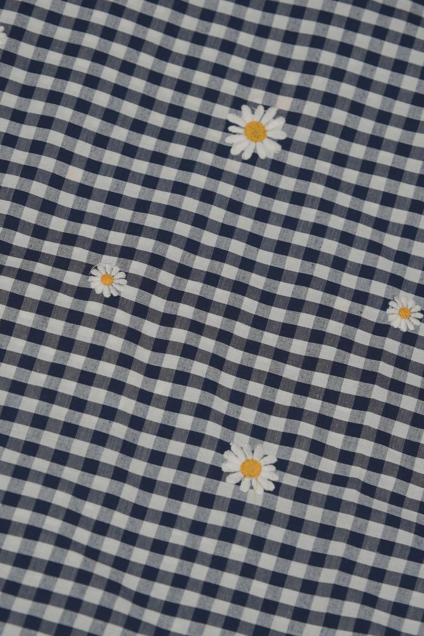 Cotton Check Material TRF5658