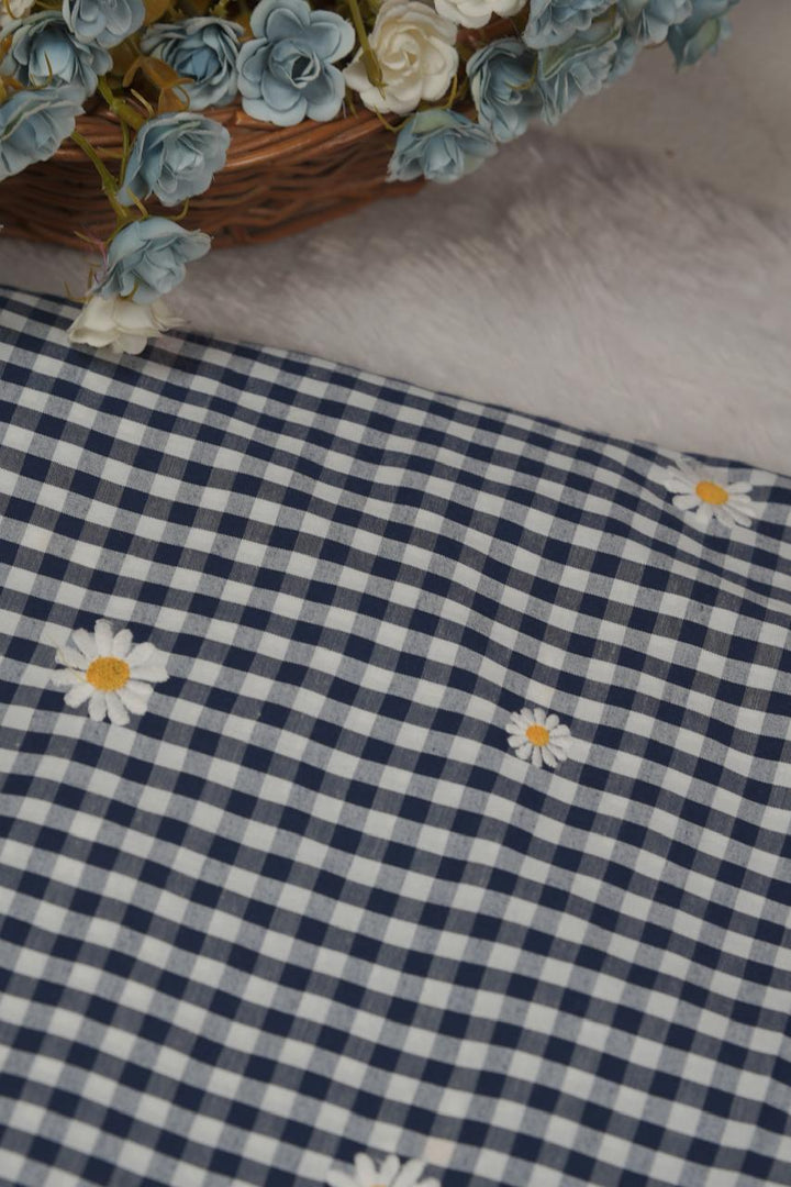 Cotton Check Material TRF5658