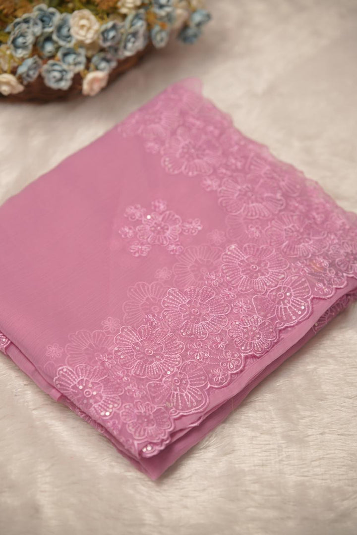 Crushed Chinnon Saree TSA5680