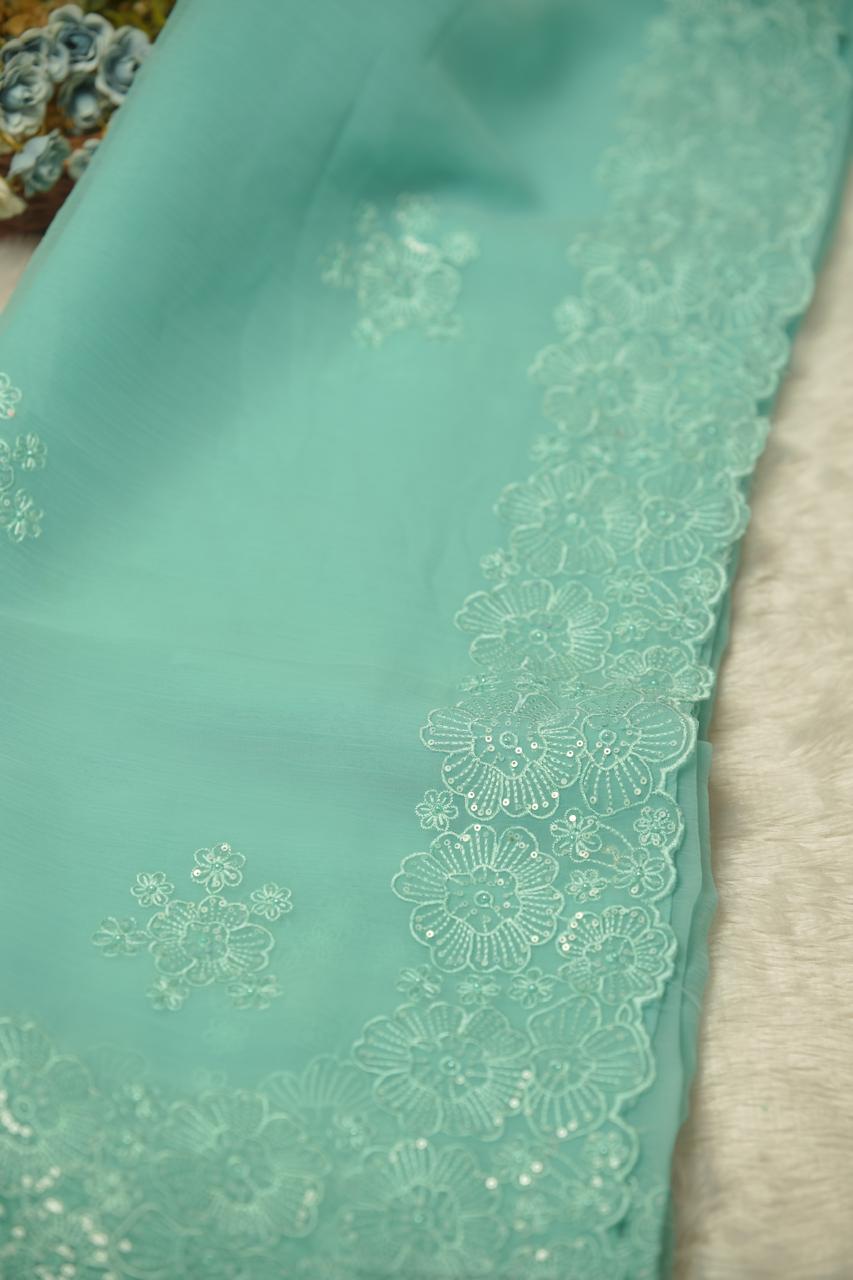 Crushed Chinnon Saree TSA5680