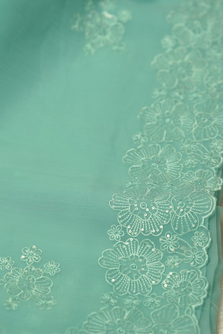 Crushed Chinnon Saree TSA5680