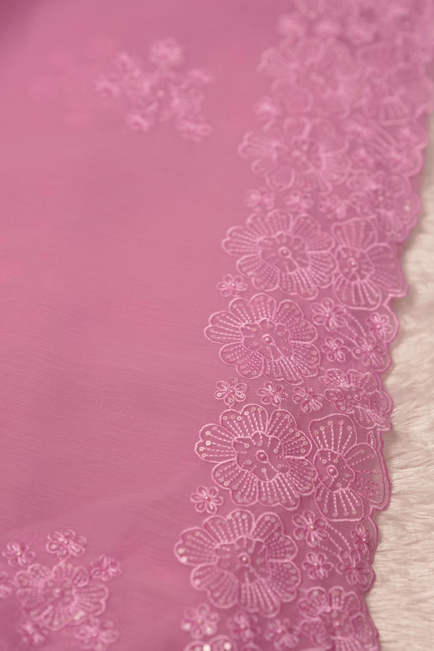 Crushed Chinnon Saree TSA5680