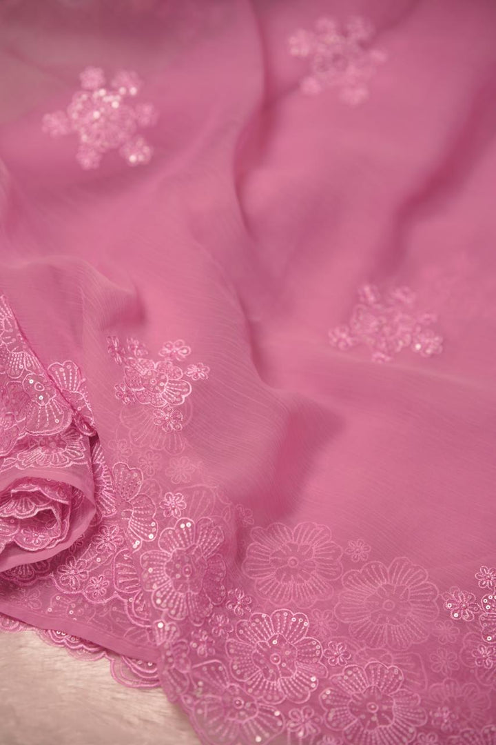 Crushed Chinnon Saree TSA5680