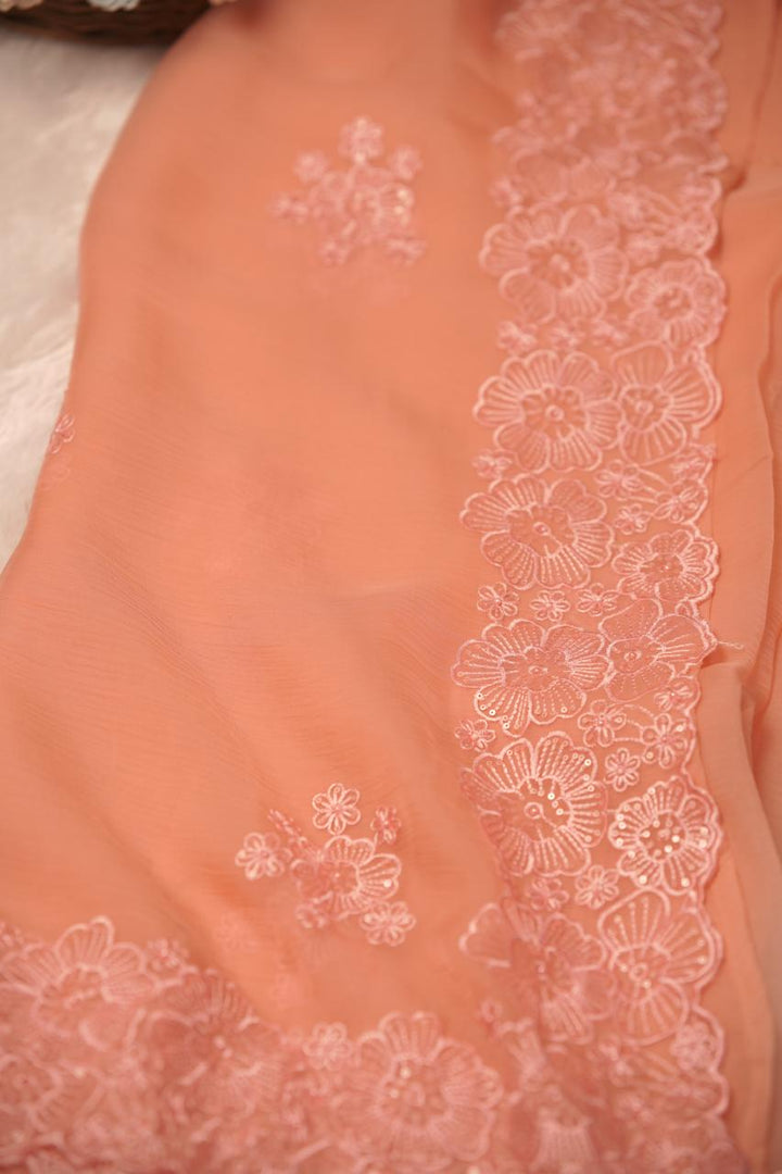 Crushed Chinnon Saree TSA5680