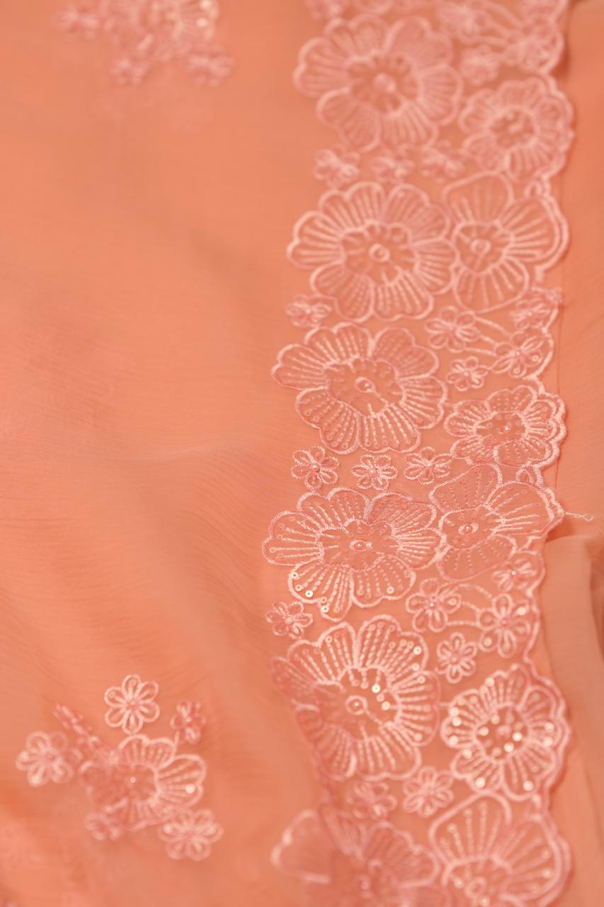 Crushed Chinnon Saree TSA5680