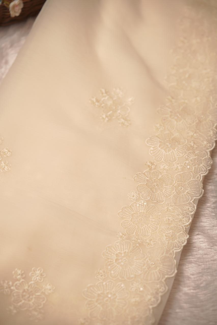 Crushed Chinnon Saree TSA5680