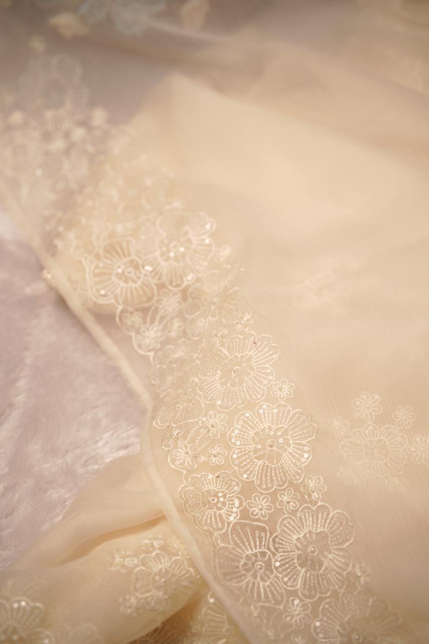 Crushed Chinnon Saree TSA5680