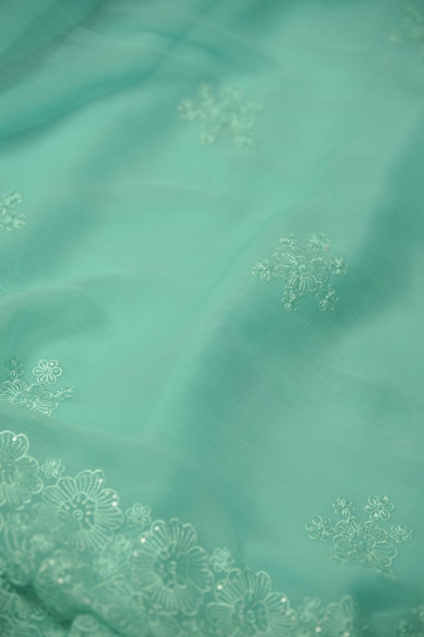 Crushed Chinnon Saree TSA5680