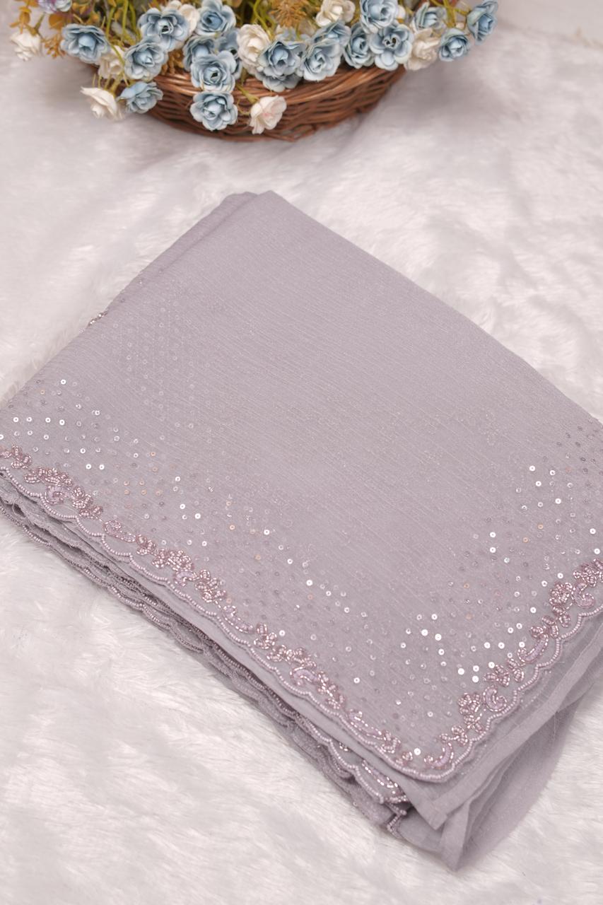Crushed Georgette Saree TSA5683