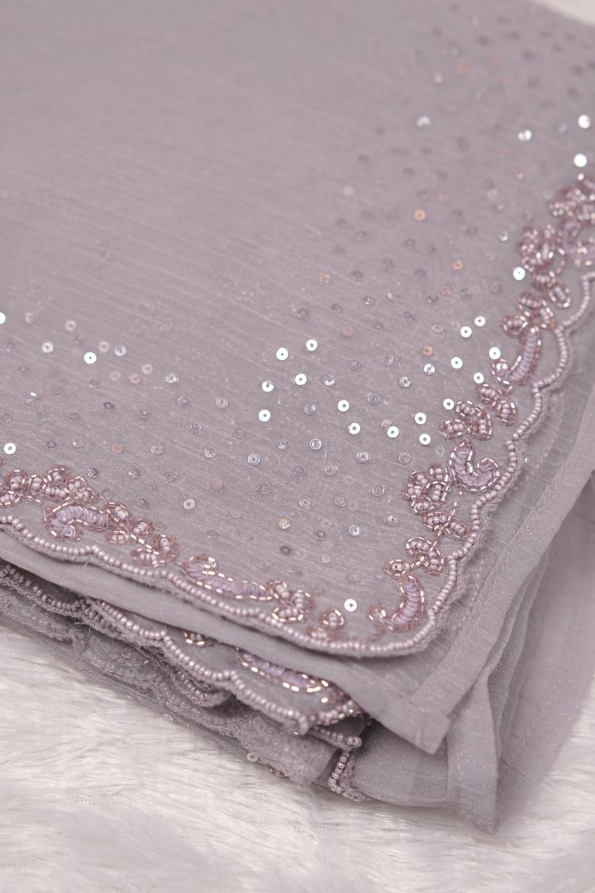 Crushed Georgette Saree TSA5683