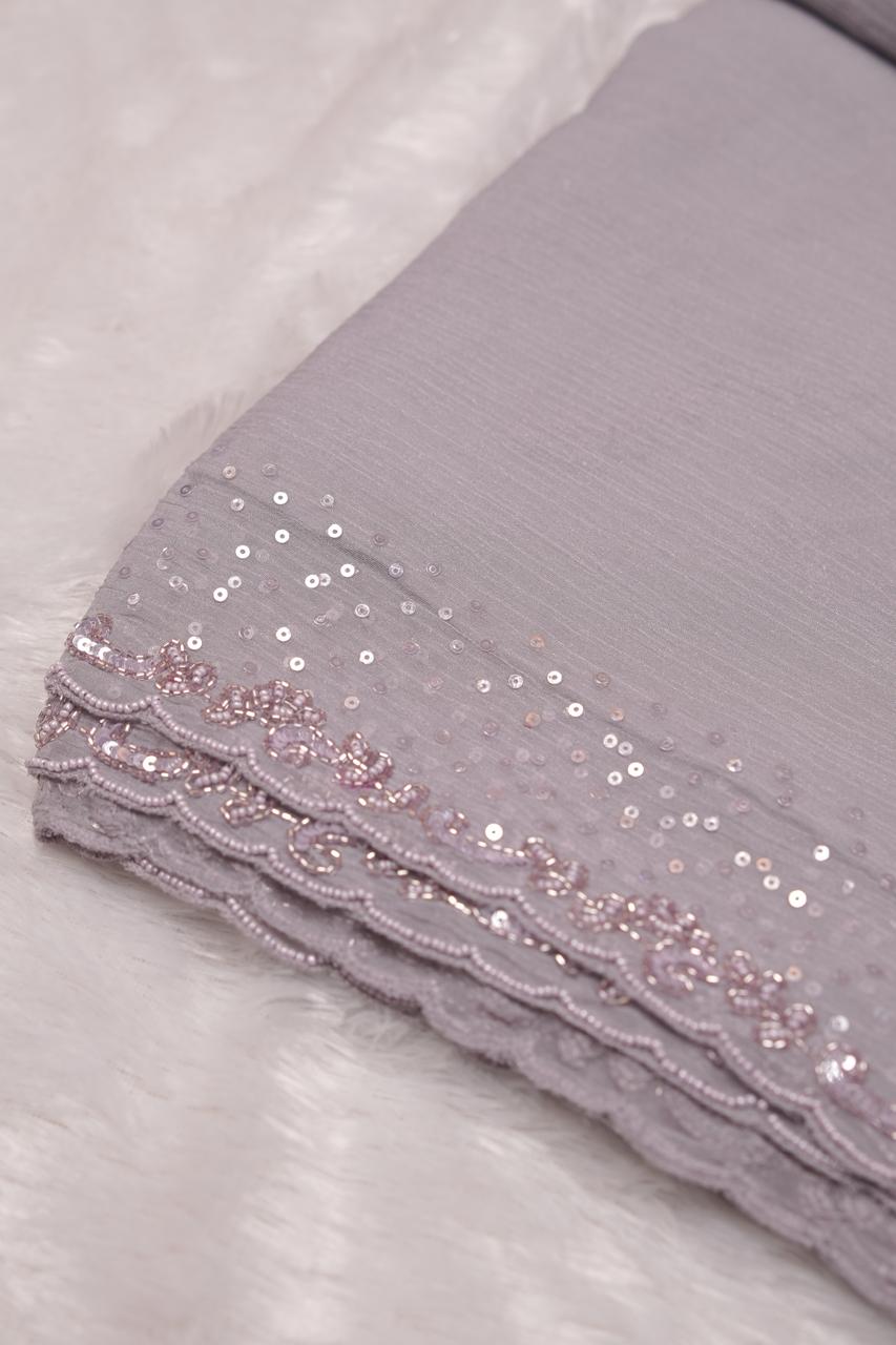 Crushed Georgette Saree TSA5683