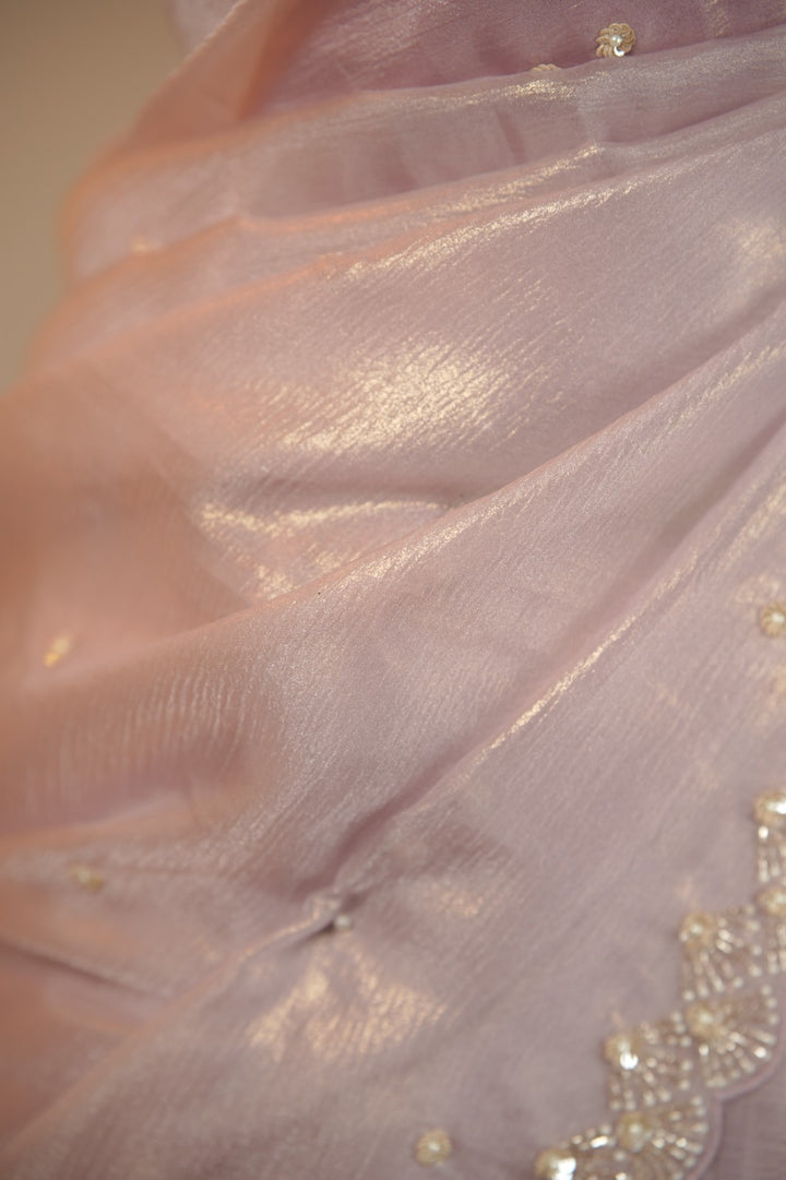 Crushed Shimmer Organza Saree TSA5694