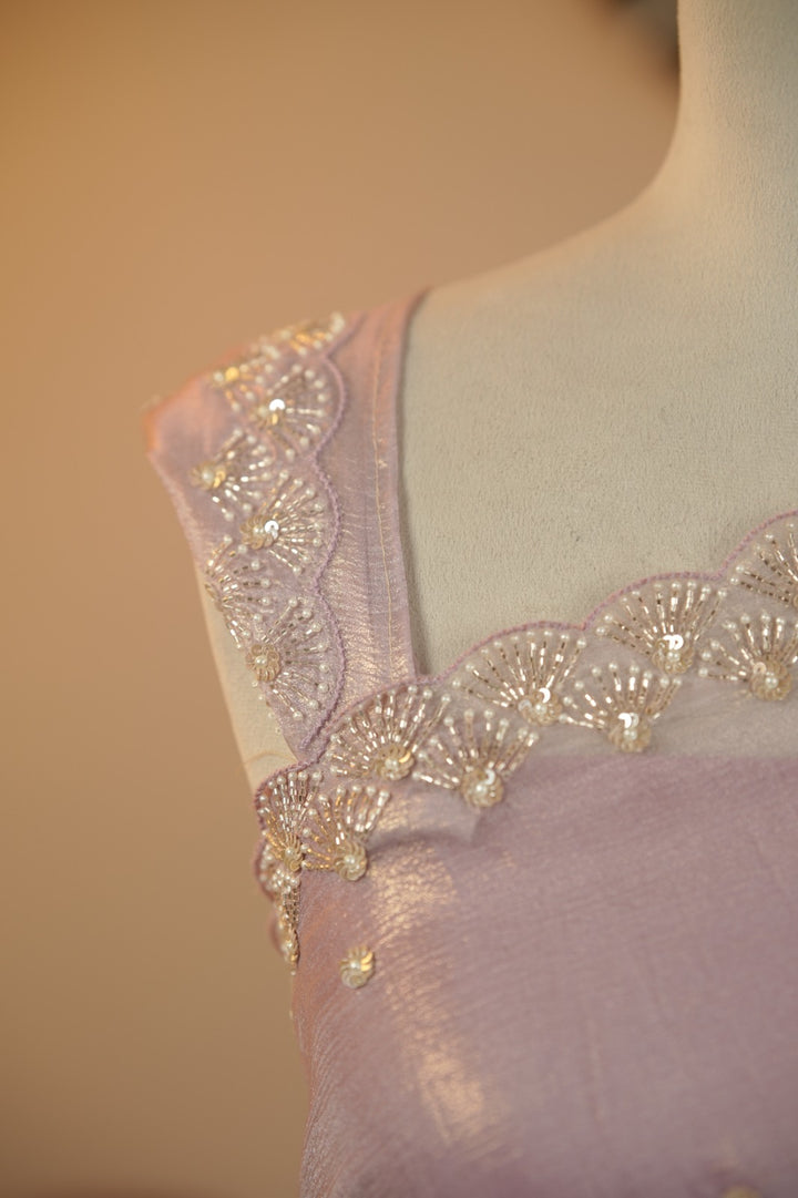 Crushed Shimmer Organza Saree TSA5694