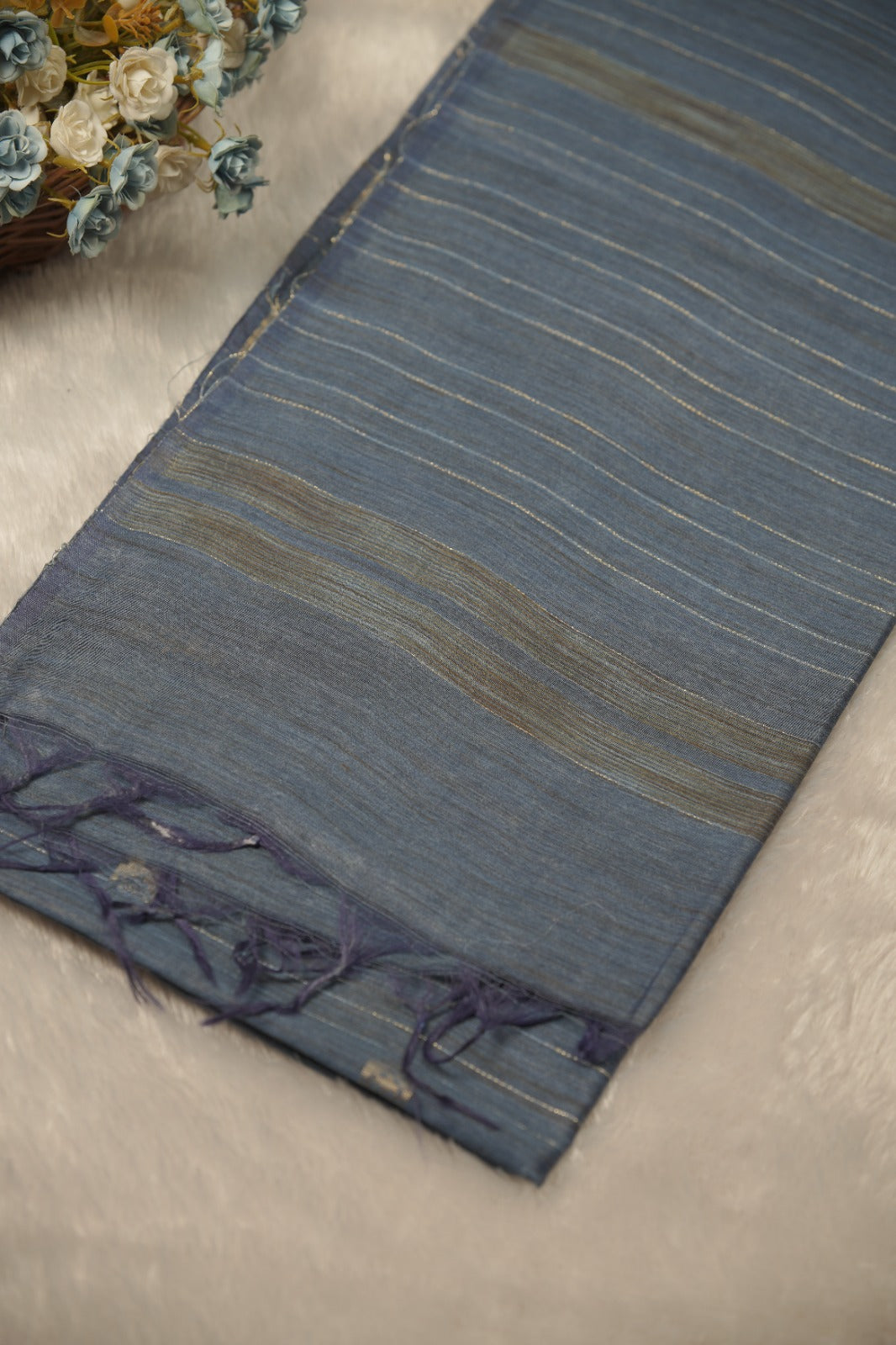 Linen Cotton Saree TSA01256