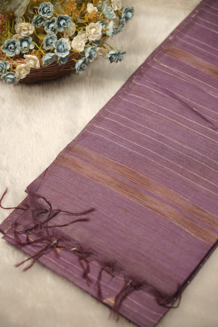 Linen Cotton Saree TSA01254