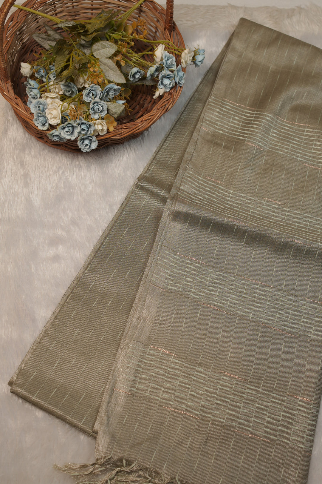 Linen Cotton Saree TSA5730