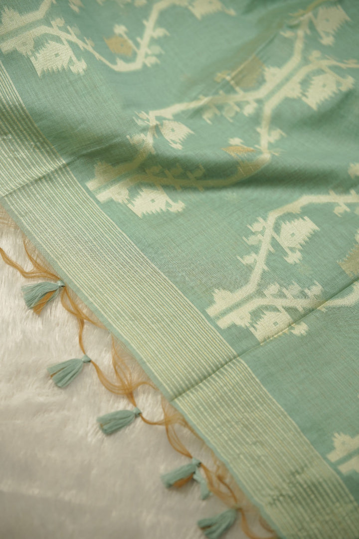Linen Cotton Saree TSA01262