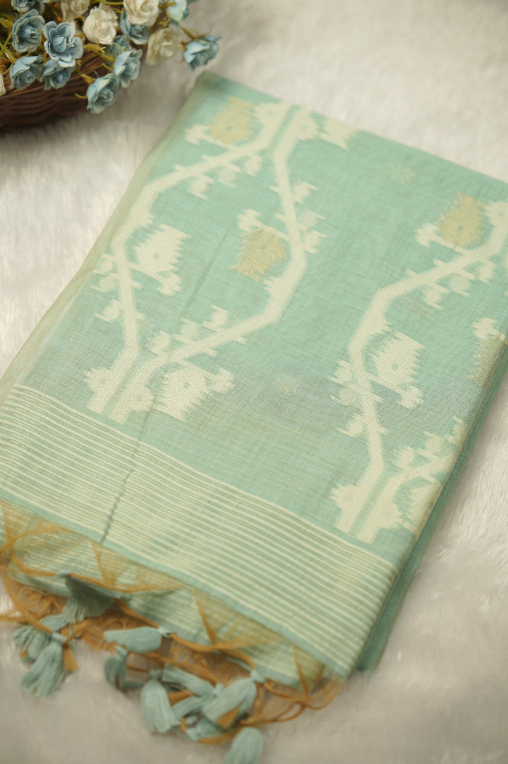 Linen Cotton Saree TSA01262