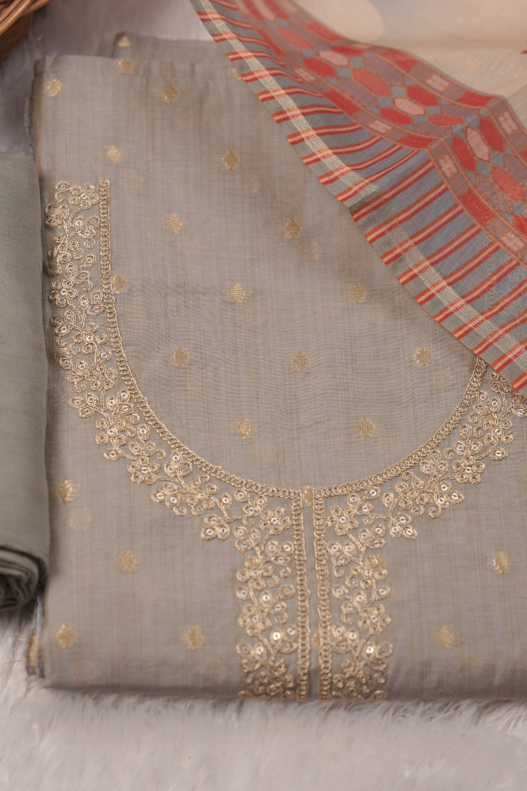 Semi Chanderi Salwar TSS01308