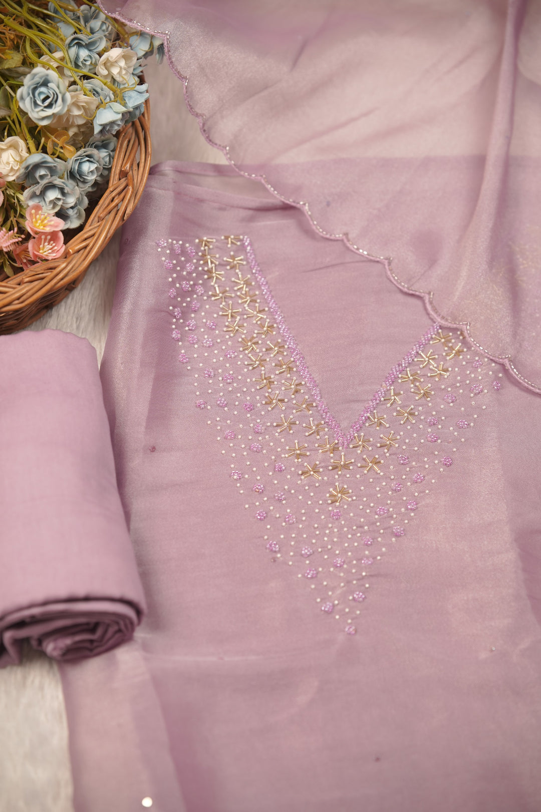 Tissue Organza Salwar TSS01293