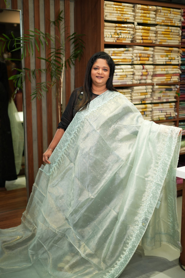 Crushed Tissue Saree TSA5884